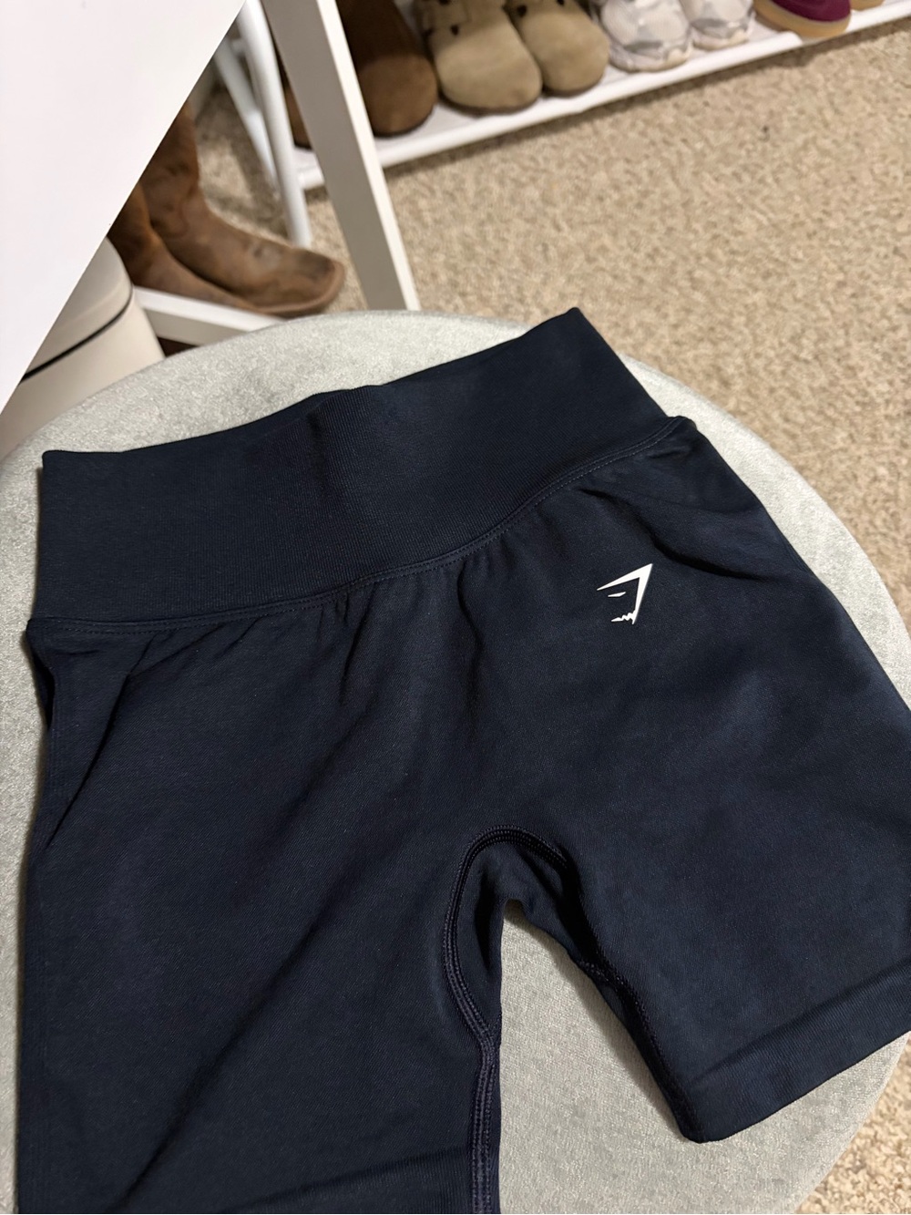 Gymshark Women’s Navy High-Waist Bike Shorts